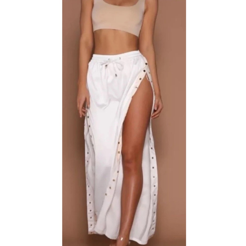 Meshki White and Tan Track Pants - Picture 9 of 11